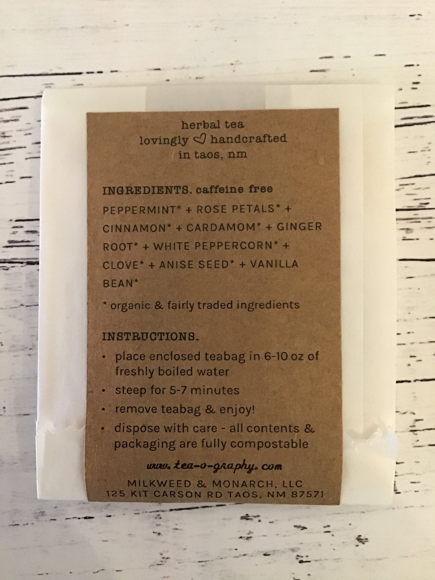 Single Tea Bag by Tea.o.graphy