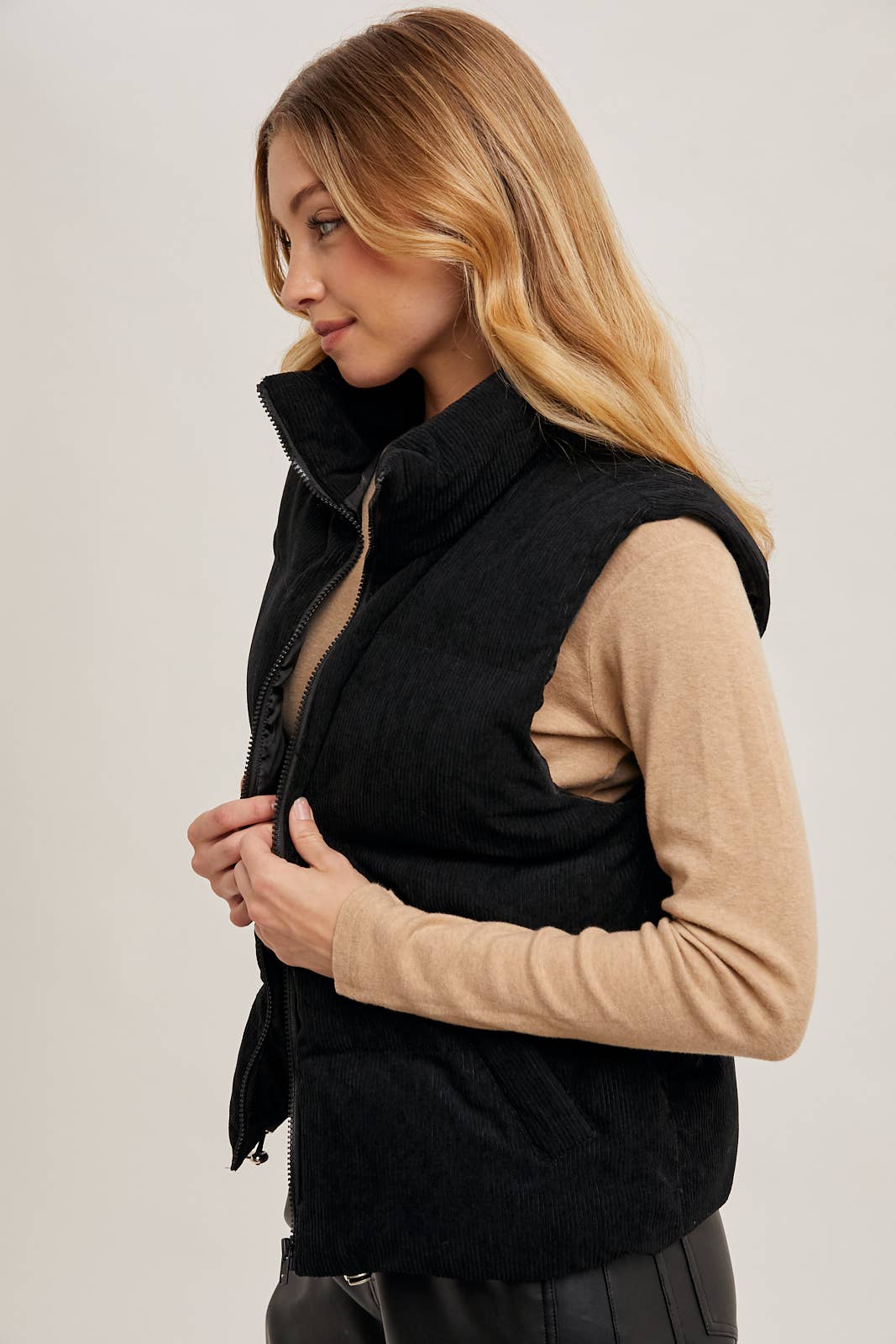 Claudia - Corduroy Puffer Vest