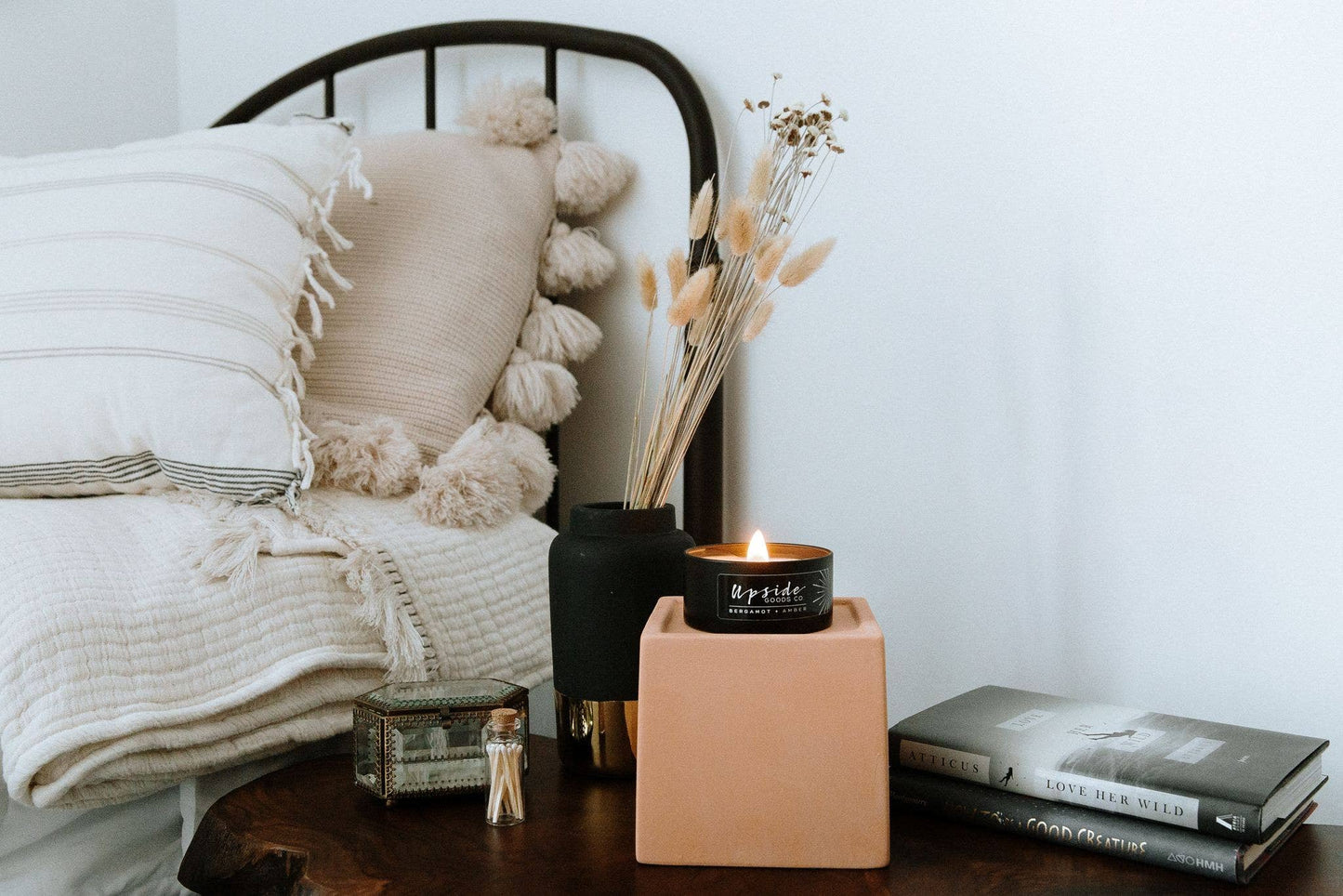 Everyday Candle Tins | Coconut Soy + Wooden Wick - Black Tin
