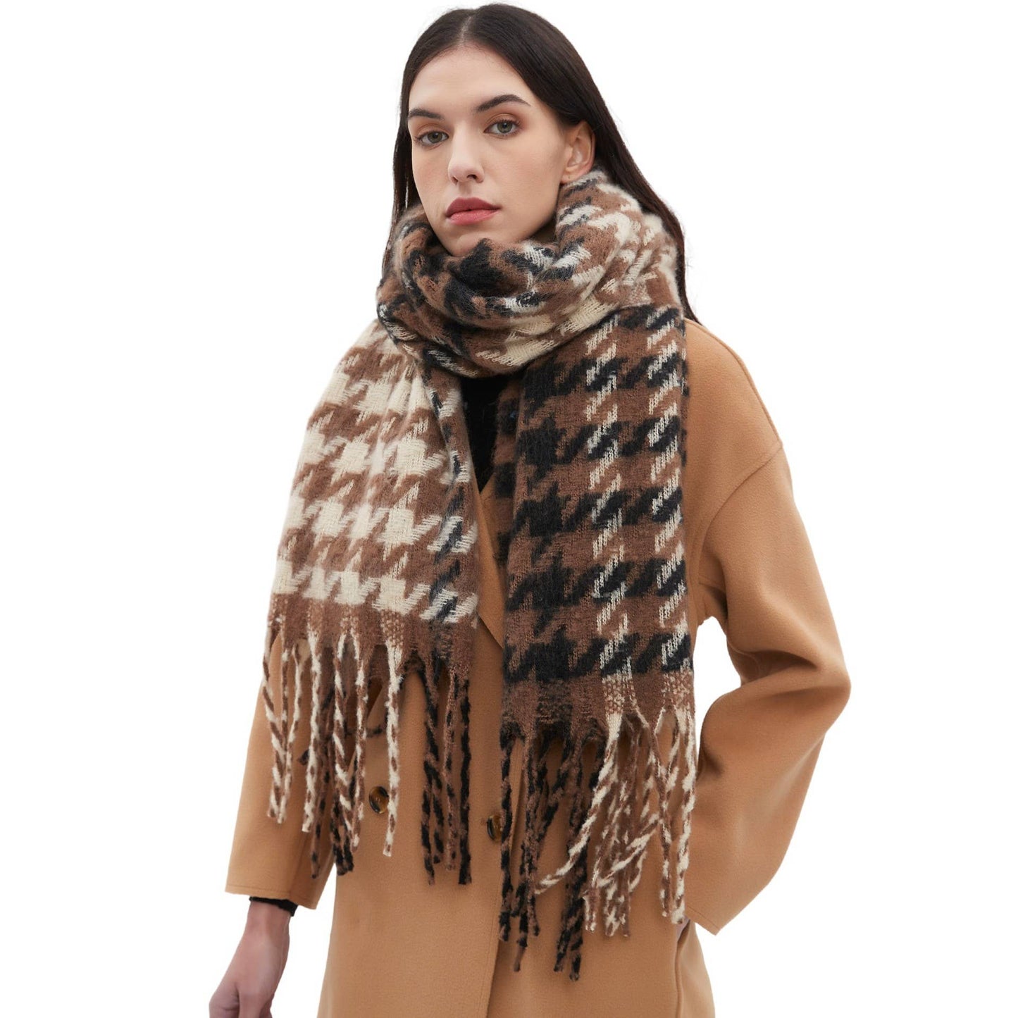 Soft Houndstooth Scarf