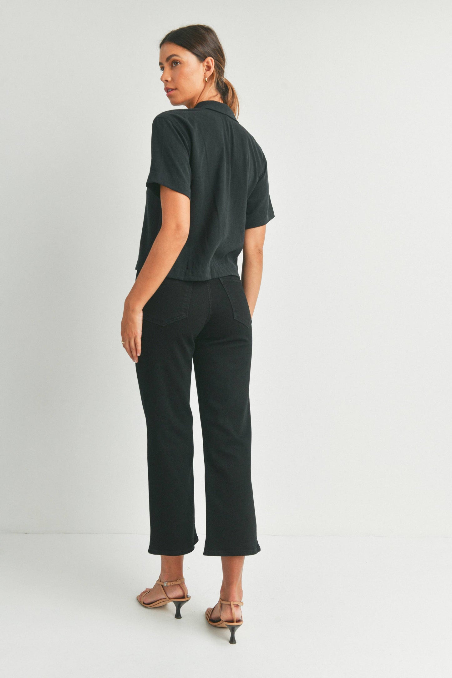Just Black Denim - The Classic Wide Leg Black BP239J-A