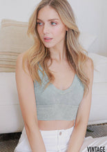 Ribbed V-neck Bra Top
