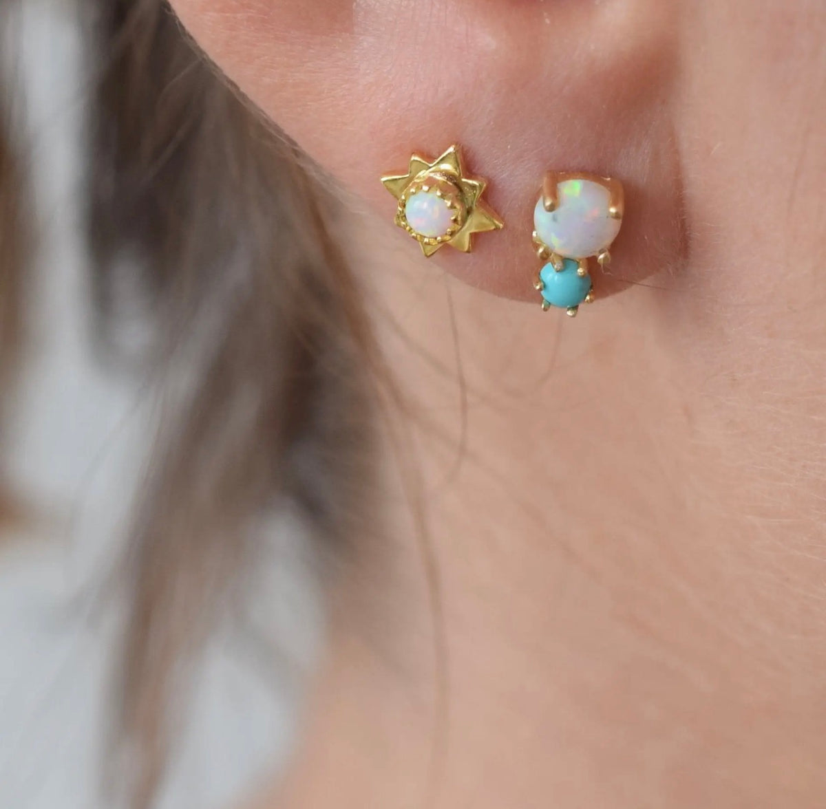 Opal Starburst Studs