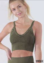 Ribbed V-neck Bra Top