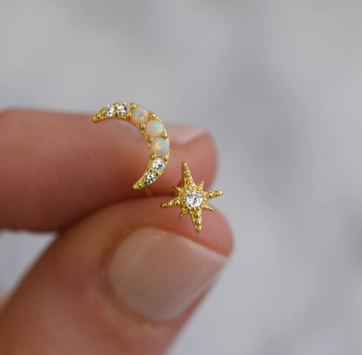 Opal & Diamond Celestial Dream Studs