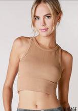 Chevron Highneck Crop Top