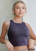 Chevron Highneck Crop Top