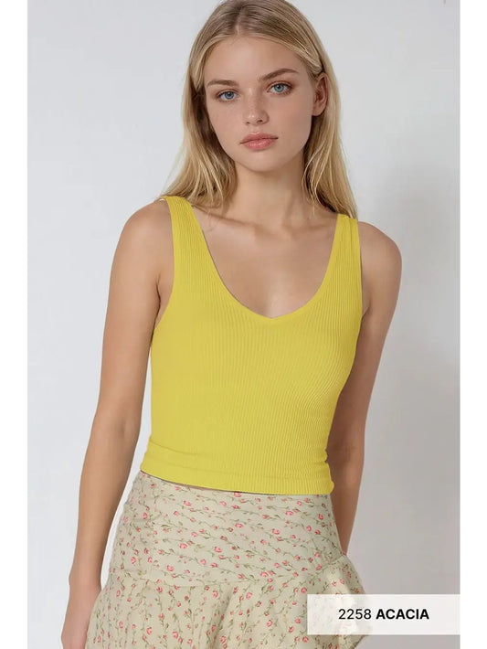 Reversible Ribbed Crop Top
