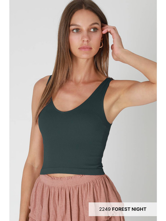 Reversible Ribbed Crop Top