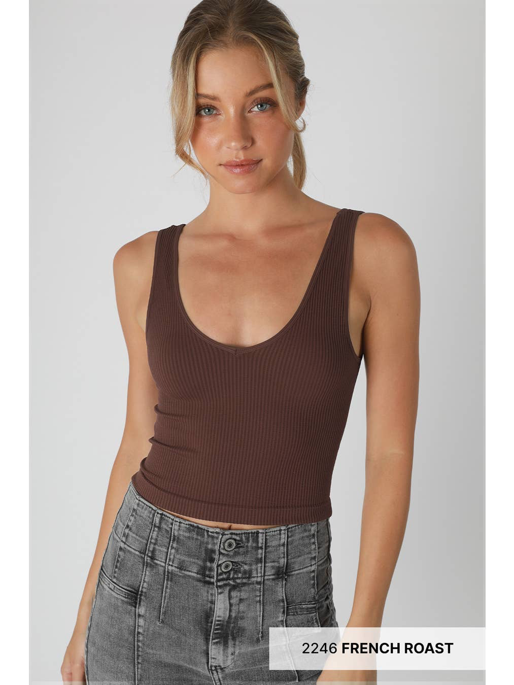 NIKIBIKI Reversible Ribbed Crop Top