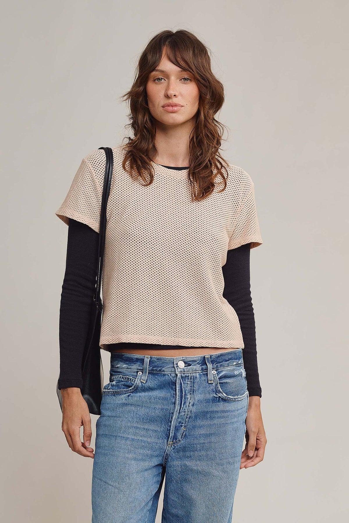 Carmen Mesh Cropped Tee