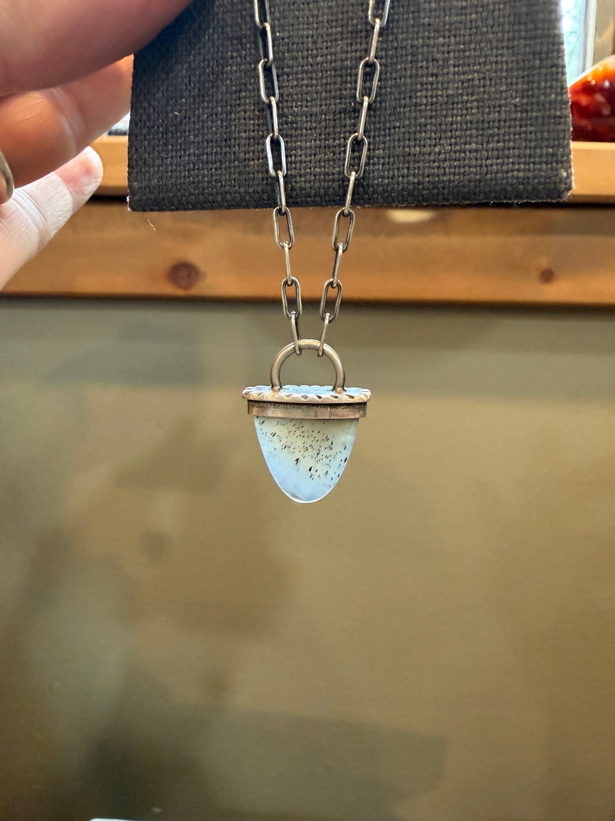 Agate Tongue Talisman Necklace