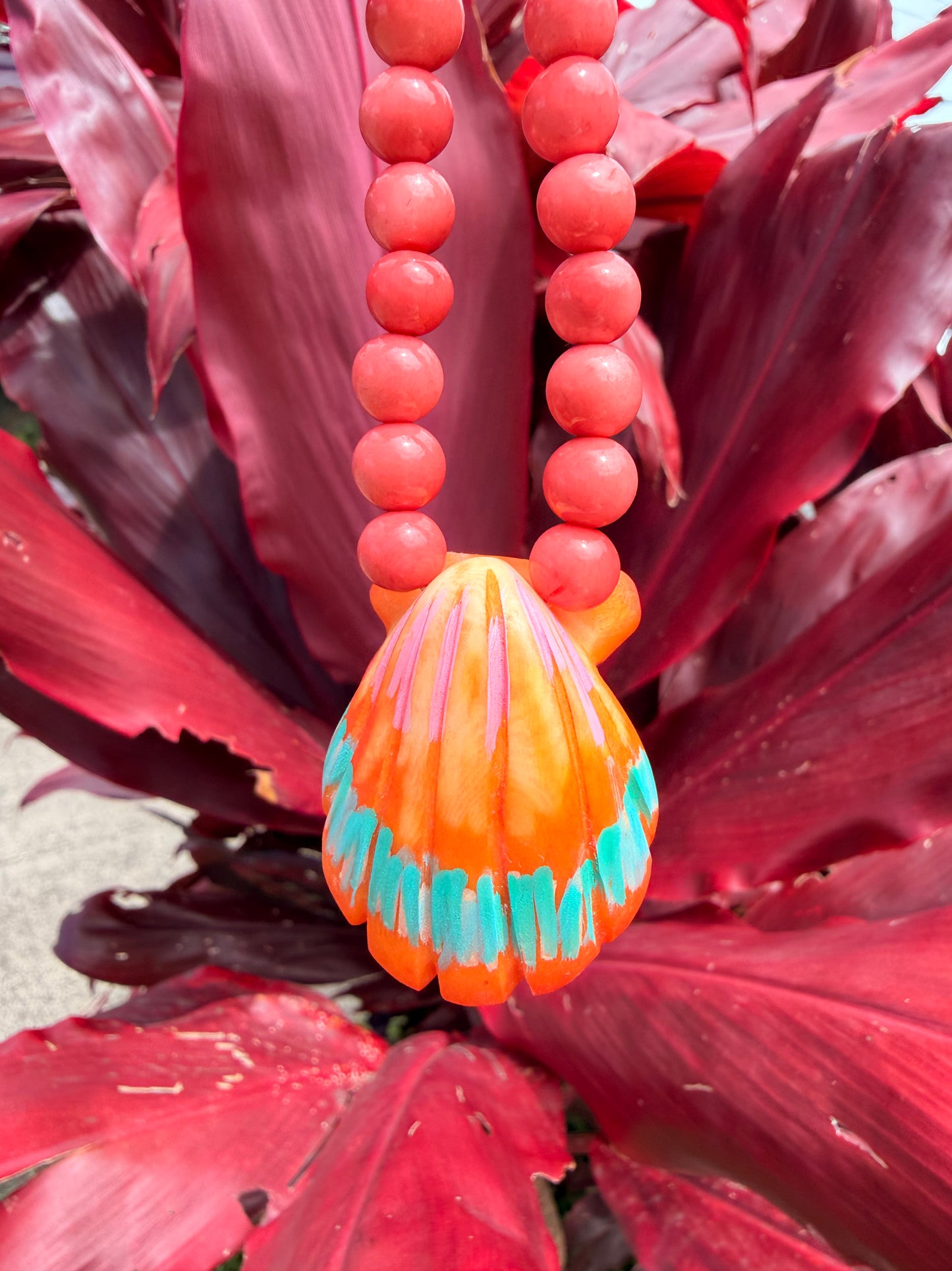Spondylus Necklace - Coral