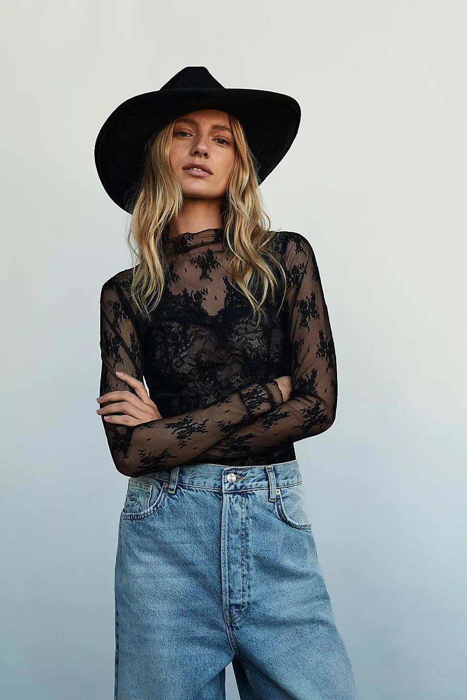 Free People Lady Lux Layering Lace Top
