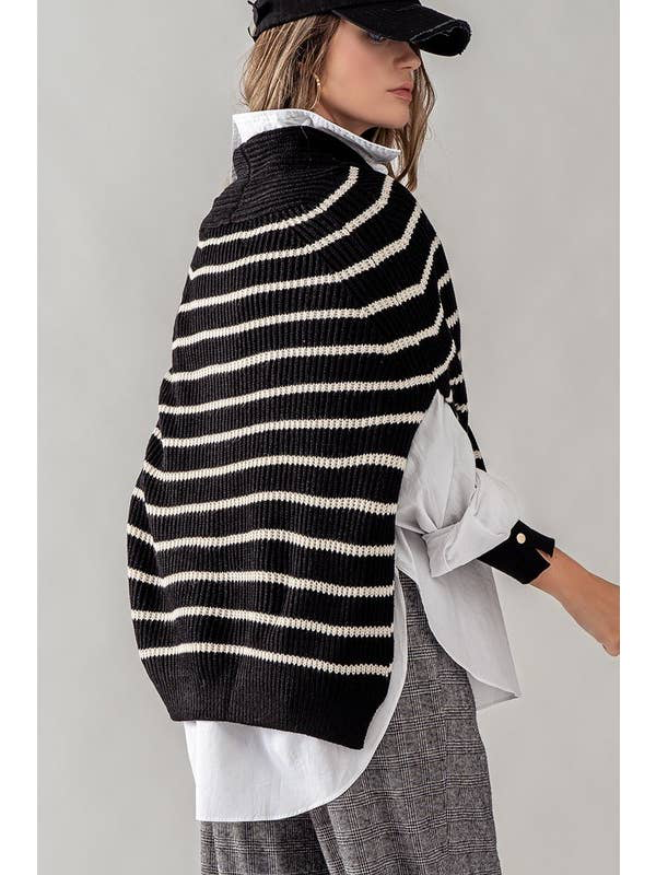 Striped Knit Sweater Scarf by Do Everything in Love