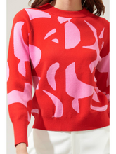 Minka Abstract Crew Neck Sweater by Sugarlips