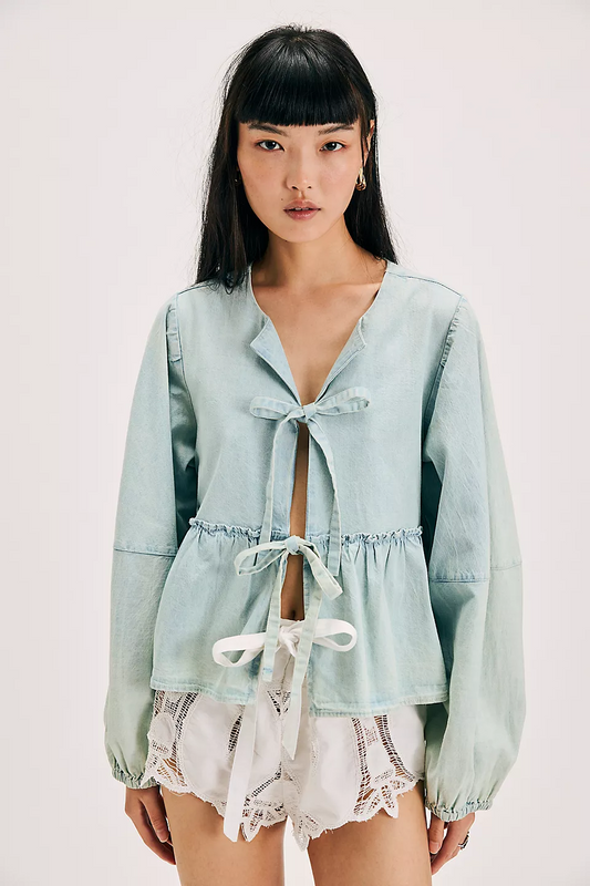 Free People Denim Brunch Babe