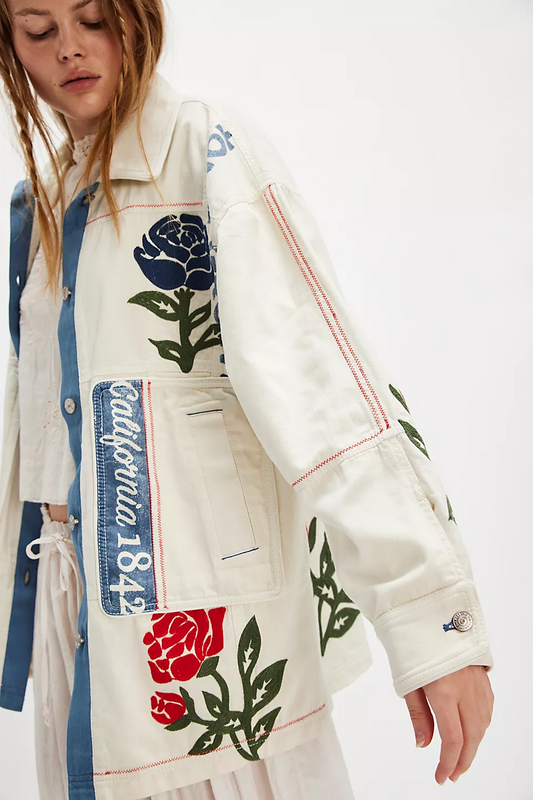 Free People Field of Roses Jacket