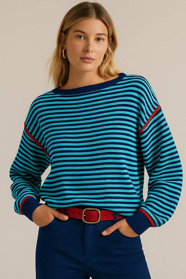 Diane Classic Striped Knit Sweater