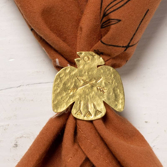 Small Brass Thunderbird Bandana Slide