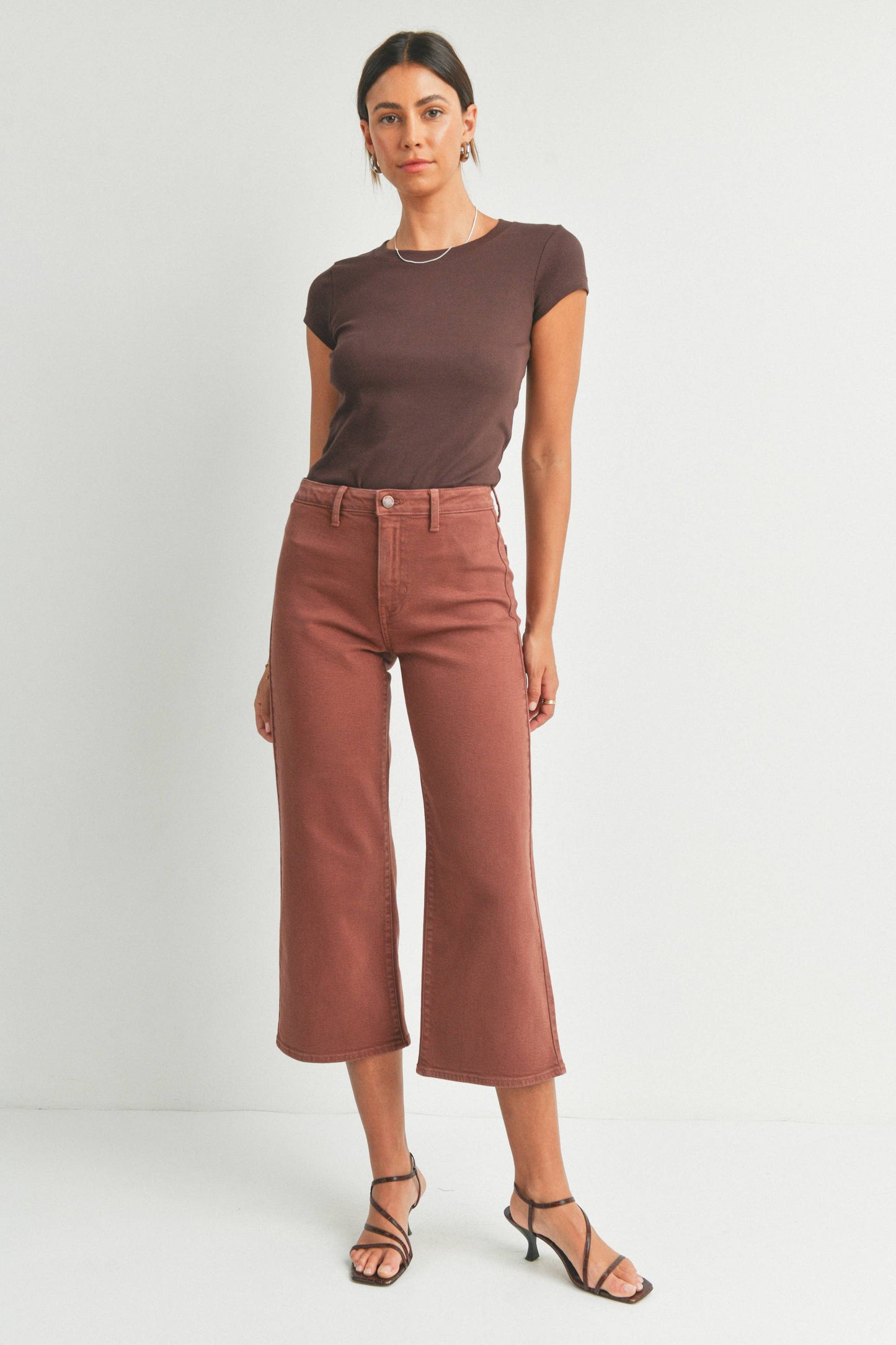 Just Black Denim - Trouser Wide Leg Walnut BP440J