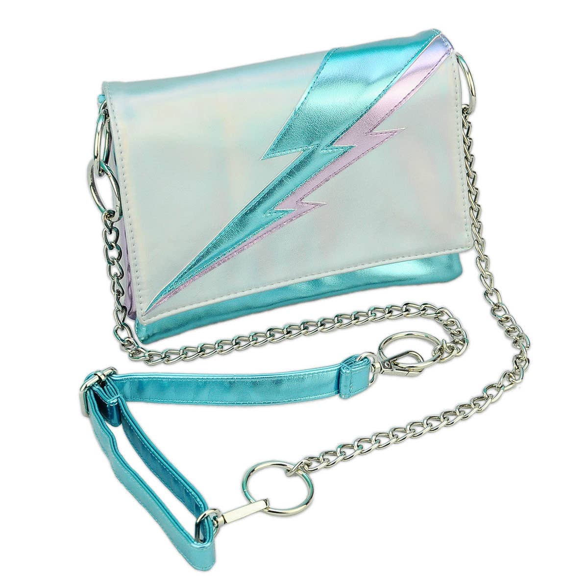Lightning Bolt Romy Convertible Clutch in Iridescent Dream
