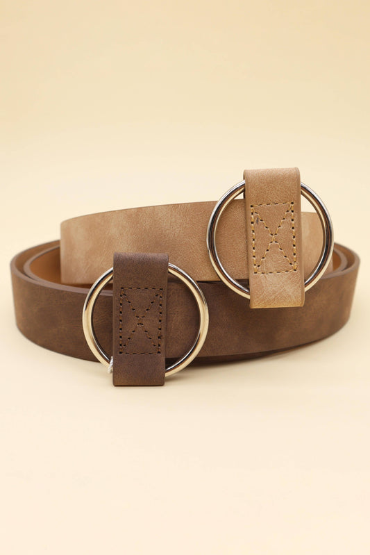 Round Buckle Fashion Belt