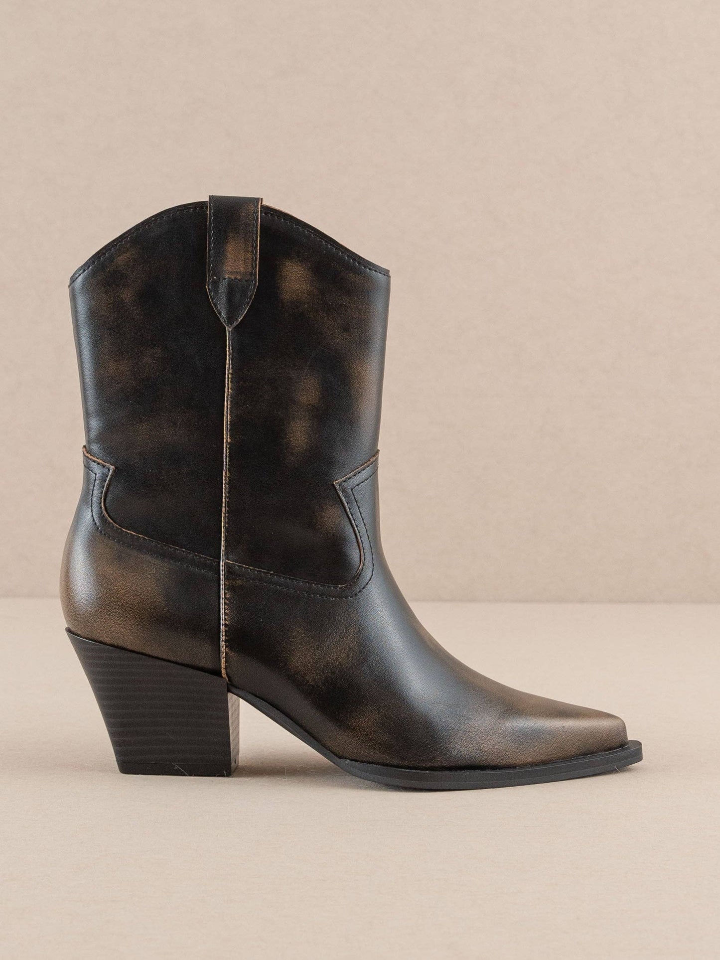 Oasis Society The Ames | Brown Short Cowboy Booties