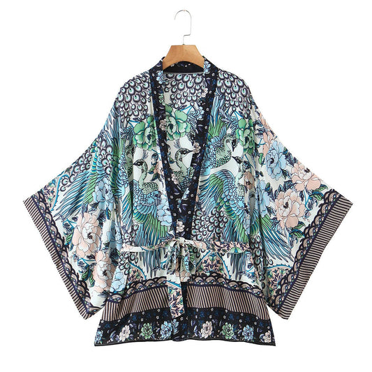 Vivian Boho Tie-Waist Kimono