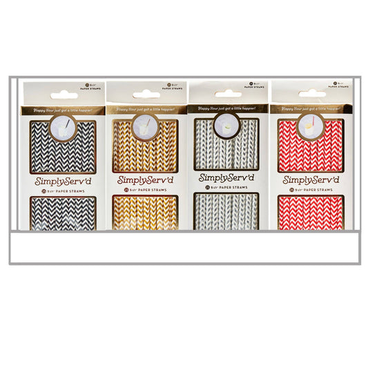 CDU - Cocktail Straw Assorted Paper/24 Units