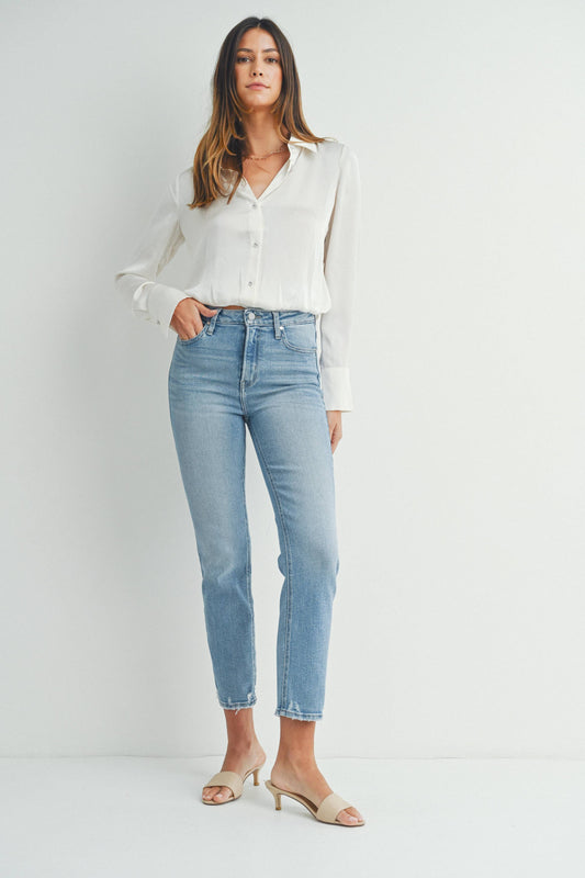 Just Black Denim - Hem Detail Comfort Straight BP455J