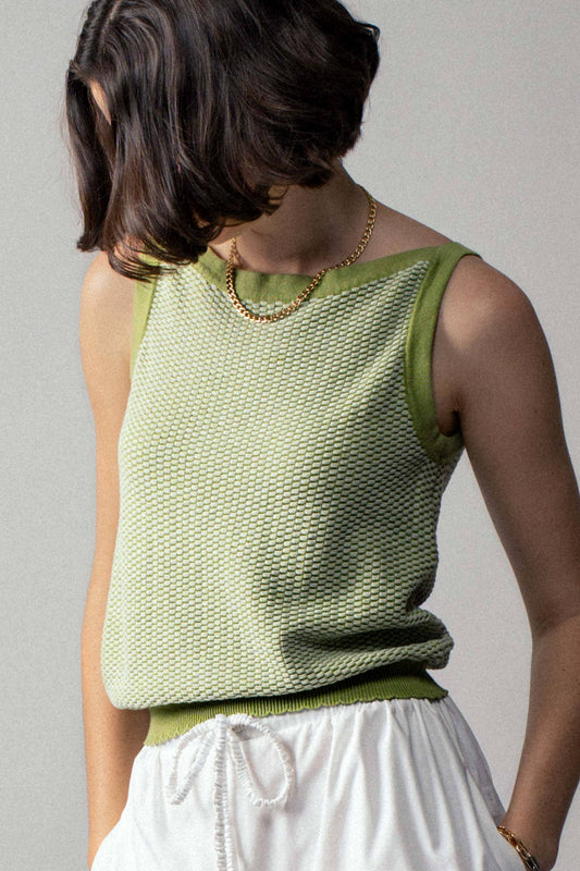Honey - Texture Knit Cotton Top