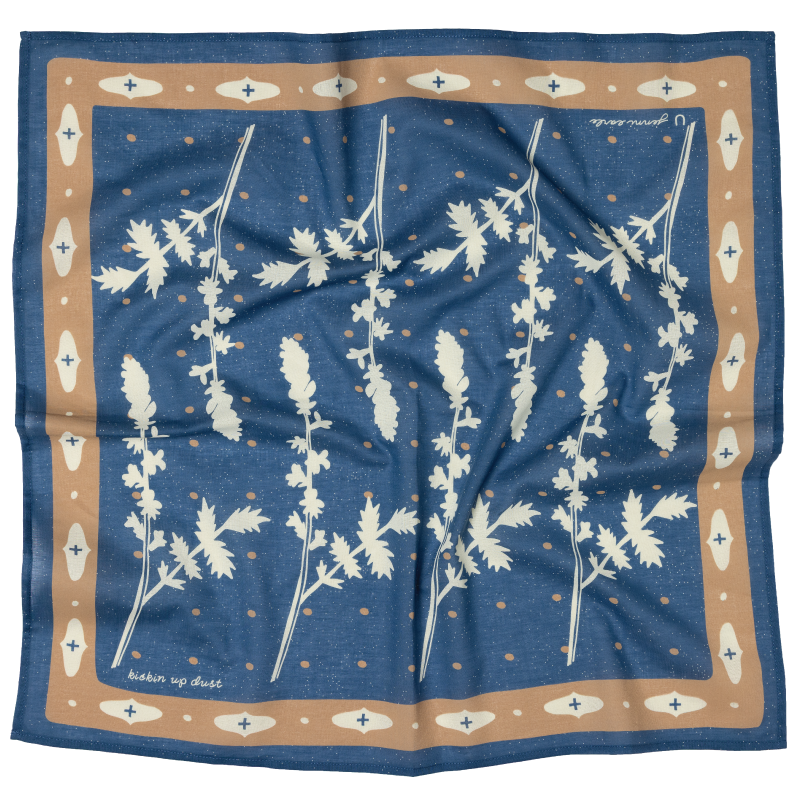 Cotton Voile Printed Bandana - Deep End