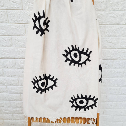 Evil Eye Beach Towel by Moa