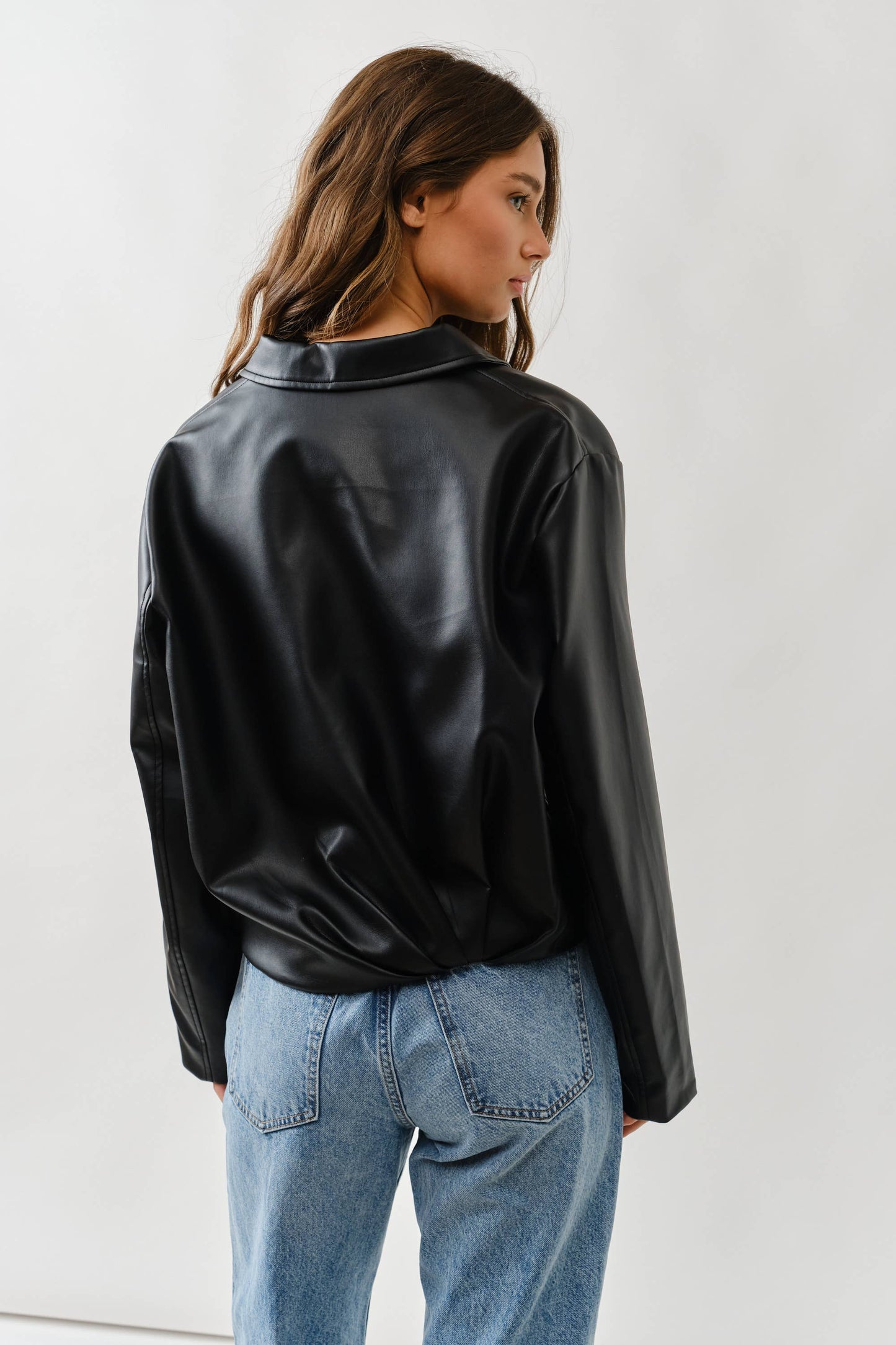 Dustin Vegan Leather Bomber Jacket