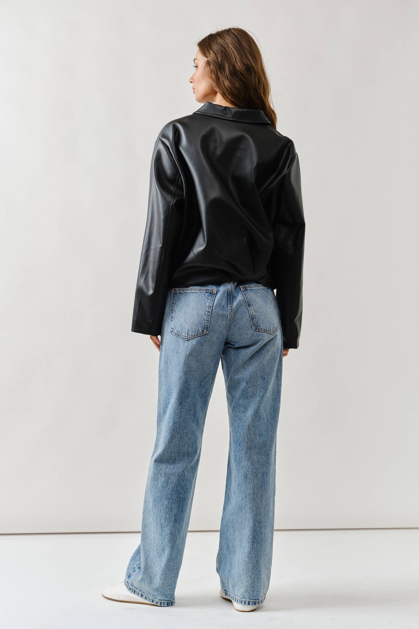 Dustin Vegan Leather Bomber Jacket