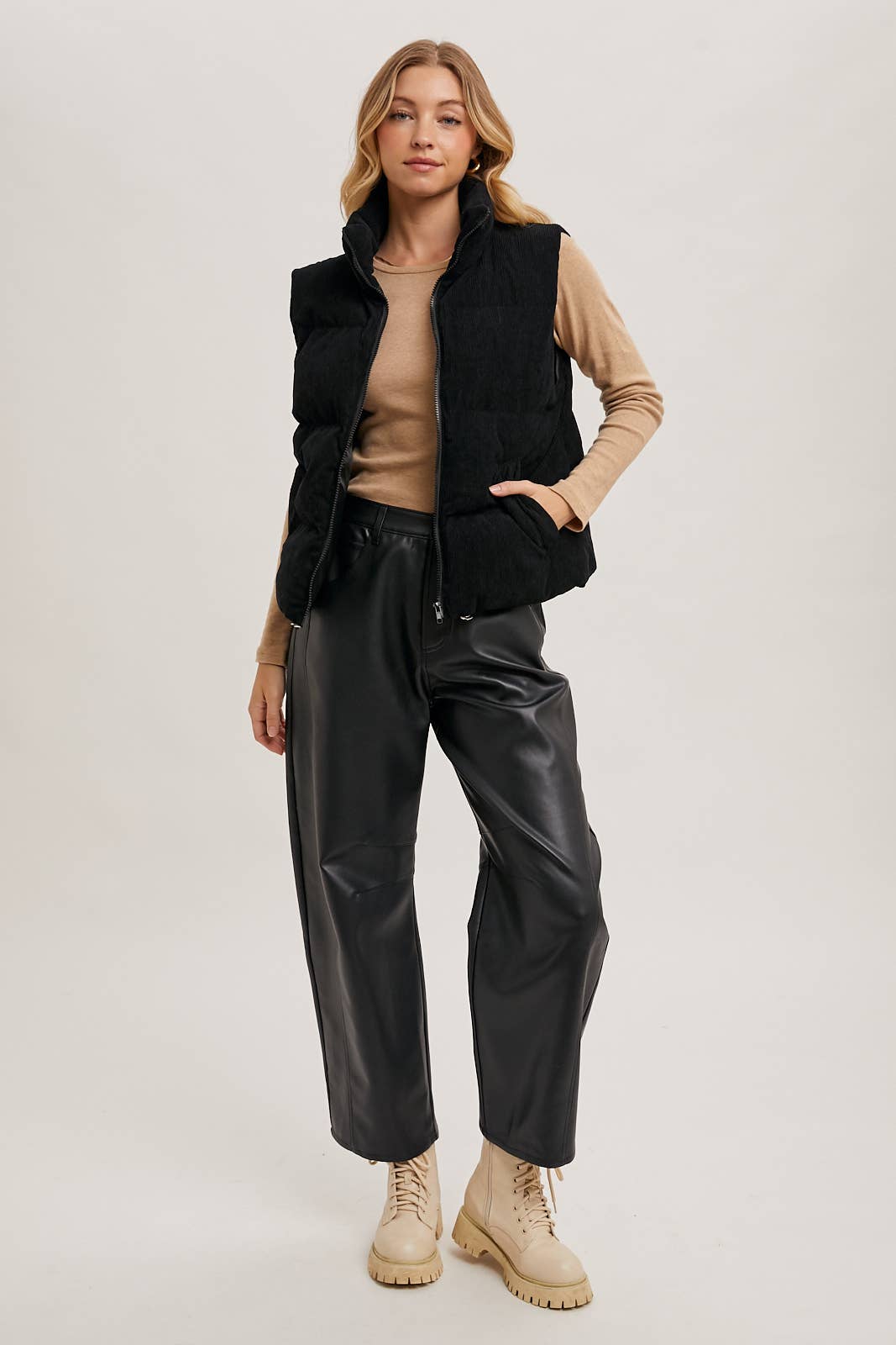 Claudia - Corduroy Puffer Vest