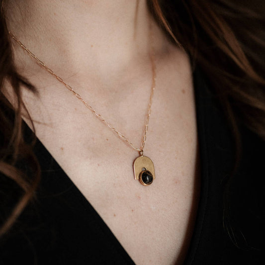 Commonform Bali Necklace - Copper Obsidian