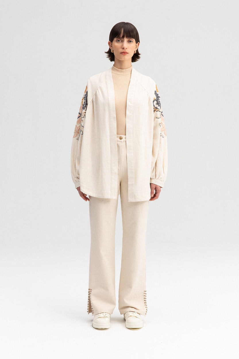 Touché Prive - Embroidered Kimono Jacket