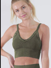 Ribbed V-neck Bra Top