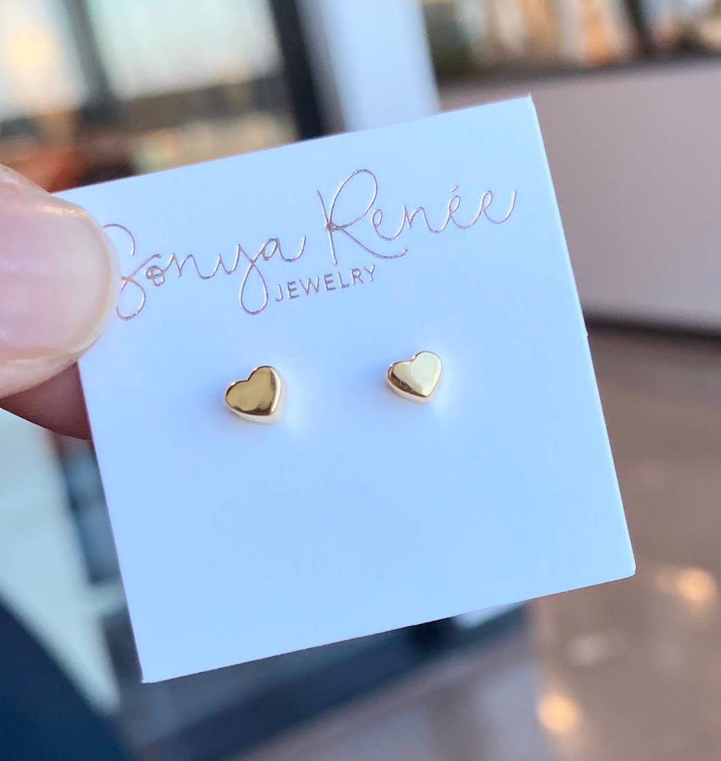 Micro Hearts Studs by Sonya Renee