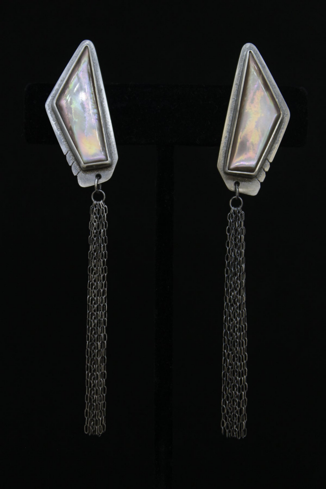 Shell Fringe Earrings by Stellar Metal Jewelry