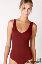 Ribbed V Neck Bodysuit
