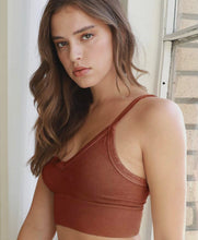 Ribbed V-neck Bra Top