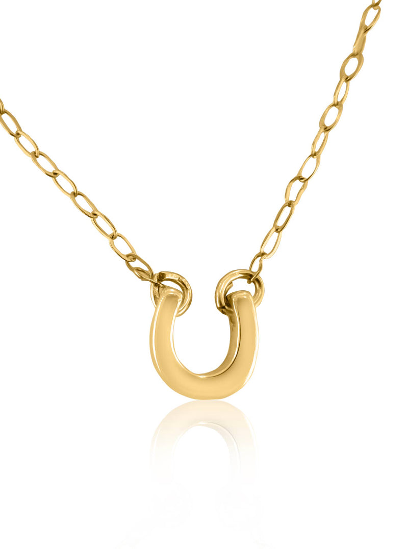 Sonya Renee - Baby Horseshoe 18” gold necklace