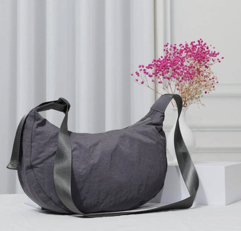 Fashion City - Nylon Half Moon Crossbody Sling Bags