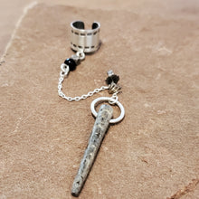 Ear Cuff with Chain & Stud by Stellar Metal Jewelry