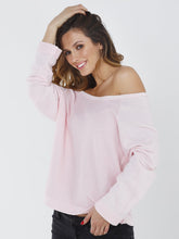 Boxie - 80's Flash Dance Off-Shoulder Pullover