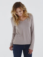 Luxe Long Sleeve Angie Vneck Tee