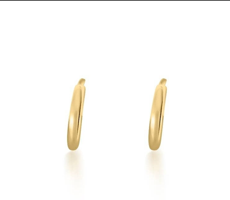 Gold Loop (with posts) hoop earrings by Sonya Renee Jewelry